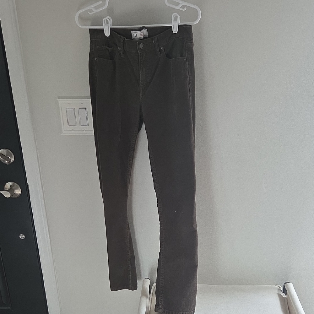 GAP Women's Olive Baby Boot Leg Corduroy Pants